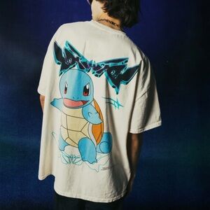Pokemon by Lotier Squirtle Cream Tee with Colorful Logo
